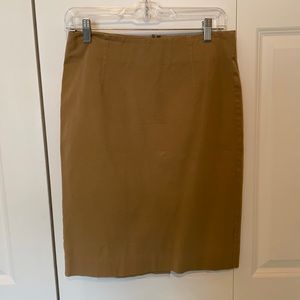 Tan pencil skirt